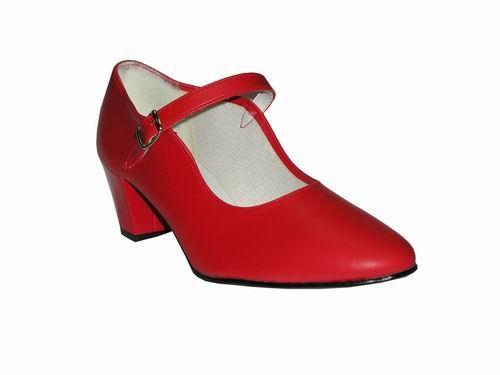 Zapatos baratos baile flamenco color rojo